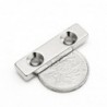 N35 - neodymium magnet - block - with double 5mm holes - 40 * 10 * 5mm - 3 piecesN35
