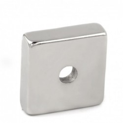 N35 - neodymium magnet - square - with 7mm hole - 30 * 30 * 10mmN35