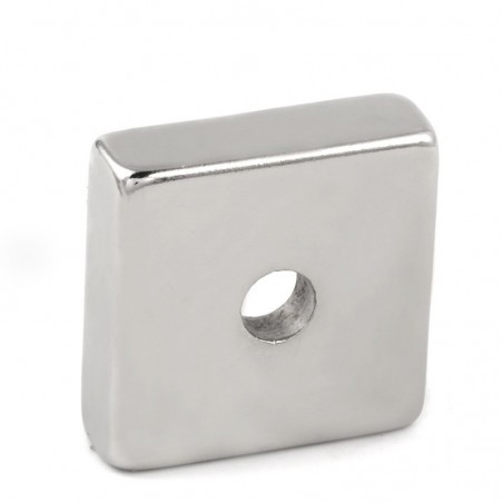 N35 - neodymium magnet - square - with 7mm hole - 30 * 30 * 10mmN35