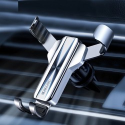 Gravity phone holder - for car air vent - 3 point support - with safety lockHolders