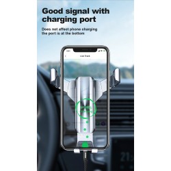 Gravity phone holder - for car air vent - 3 point support - with safety lockHolders