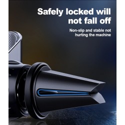 Gravity phone holder - for car air vent - 3 point support - with safety lockHolders