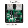 Double USB regulator - solar charger - for phones / power bank / fans - 5-20V - 5V 3ASolar panels