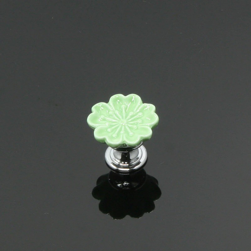 Orchid shaped furniture knobs - handles - ceramicFurniture
