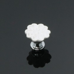 Orchid shaped furniture knobs - handles - ceramicFurniture