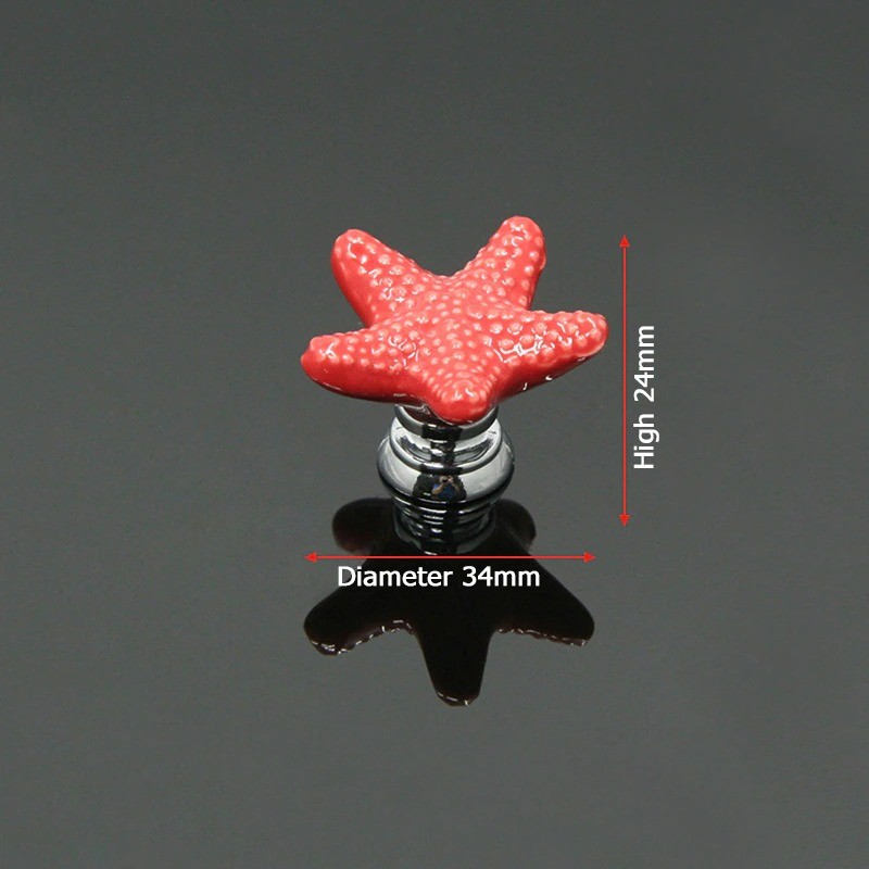 Starfish shaped furniture knobs - ceramic handlesFurniture