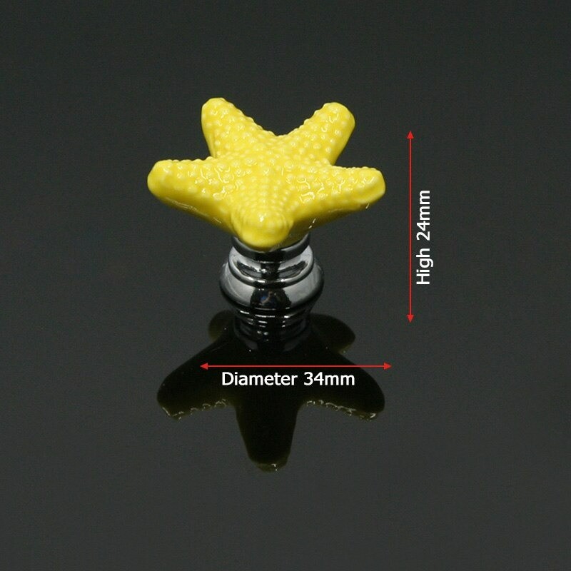Starfish shaped furniture knobs - ceramic handlesFurniture
