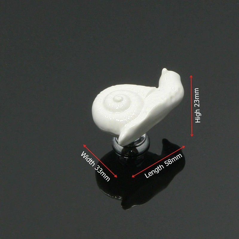 Snail shaped furniture knobs - ceramic handlesFurniture