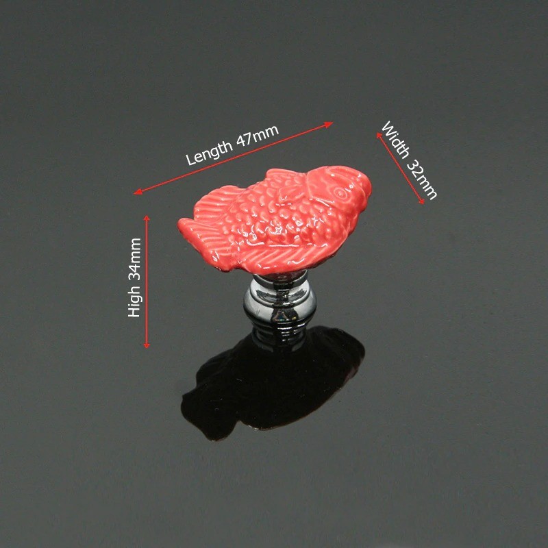 Cartoon fish shaped knobs - ceramic furniture handlesFurniture