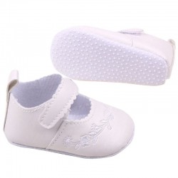 Leather shoes - with flower design - for newborns / babiesShoes