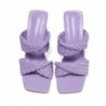 Fashionable sandals - thick heel - weaved leather designSandals