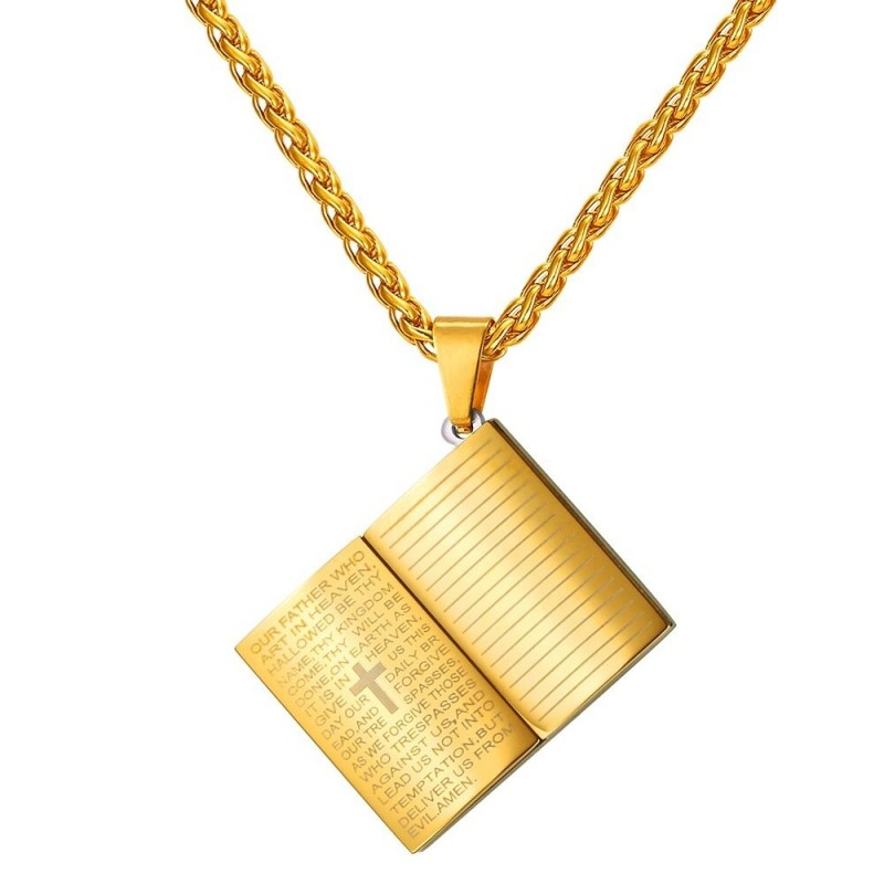 Holy Bible pendant - with necklace - stainless steelNecklaces