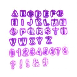 Alphabet / numbers / symbols - baking mold - 40 piecesBakeware