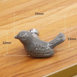 Dove shaped knob - furniture handle - ceramicFurniture