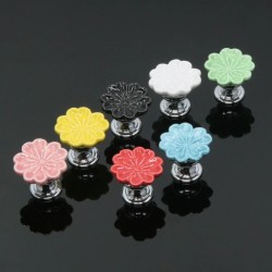 Orchid shaped furniture knobs - handles - ceramicFurniture