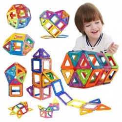 Mini magnetic building blocks - construction set - 50 piecesConstruction