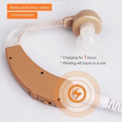 Mini hearing aid - sound amplifier - rechargeable - rotatable - USBHearing aid