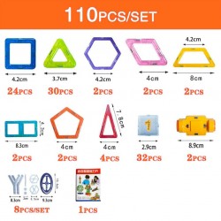Mini magnetic building blocks - construction set - plasticConstruction
