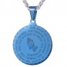 Praying hands with Bible verse - coin / heart shape pendant - stainless steel necklaceNecklaces
