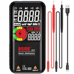 Digital multimeter - 9999 counts - DC / AC / Ohm / NCV / Hz / live wire tester - LCD color displayMultimeters