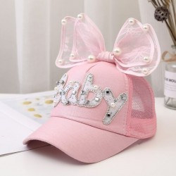 Baseball cap - with bow / glitter / pearls - for girls / boys - adjustableHats & Caps