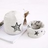 Cotton hat & scarf - set for girls / boys - stars / snowflakes / swansHats & caps