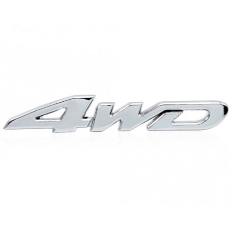 4WD chrome car stickerStickers