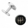 Car black gearbox - round cufflinksCufflinks