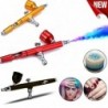 Dual-action airbrush - paint spray gun - kit for nail art / tattoo / cakes decoration - 0.3mmEquipment