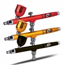 Dual-action airbrush - paint spray gun - kit for nail art / tattoo / cakes decoration - 0.3mmEquipment