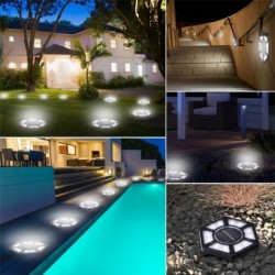 Solar garden light - ground lamp - waterproof - LED - hexagon shaped - driveway / lawnSolar lighting