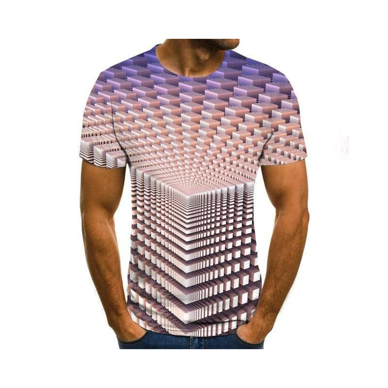 3D geometric print - classic short sleeve t-shirtT-shirts