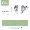 Angel wings with crystals - 925 sterling silver earringsEarrings