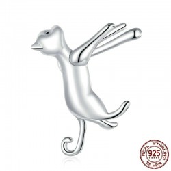 Ear clip with cat - 925 sterling silver earringEarrings