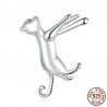 Ear clip with cat - 925 sterling silver earringEarrings