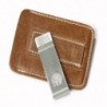 Slim leather wallet - with metal clip - money holderWallets