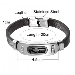 Retro scorpion bracelet - leather - stainless steelBracelets
