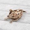 Retro big eyes owl - brooch with crystal decorationsBrooches