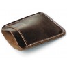 Slim leather wallet - with metal clip - money holderWallets