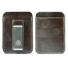 Slim leather wallet - with metal clip - money holderWallets
