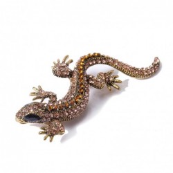 Fashionable brooch - vintage crystal lizardBrooches