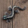 Vintage brooch with crystal lizardBrooches