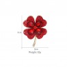 Four leaf clover - crystal broochBrooches