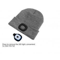 Warm knitted beanie - with LED light - unisexHats & Caps
