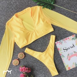 Sexy bikini set - thong / long sleeve topBeachwear