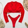 Sexy bikini set - thong / long sleeve topBeachwear