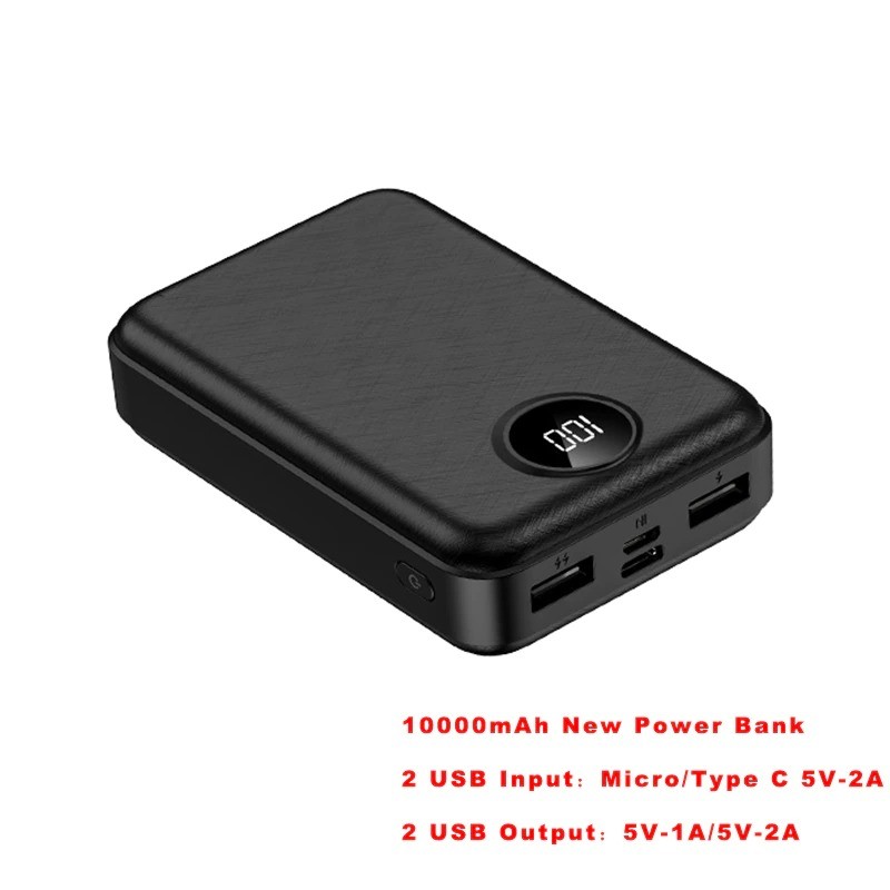 RAXFLY - mini power bank - portable charger - external battery - 10000mah - LEDPower Banks