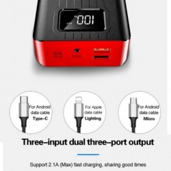 Portable power bank - external battery - charger - 2 USB - LED - 30000mAhPower Banks