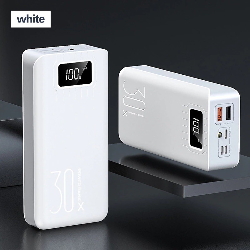Portable power bank - external battery - charger - 2 USB - LED - 30000mAhPower Banks