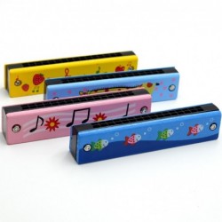 Wooden harmonica - double-row - 16 holes - cartoon designHarmonica